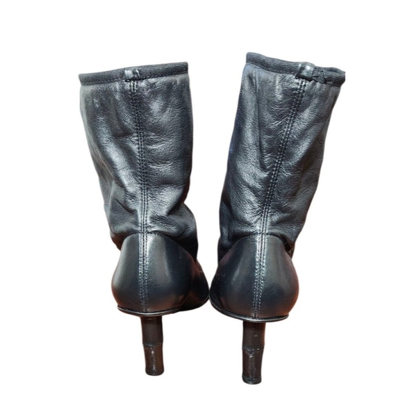 Gucci by Tom Ford S/S 2002 Bamboo Ankle Boots stretch leather bamboo heel bootie - Picture 12 of 16